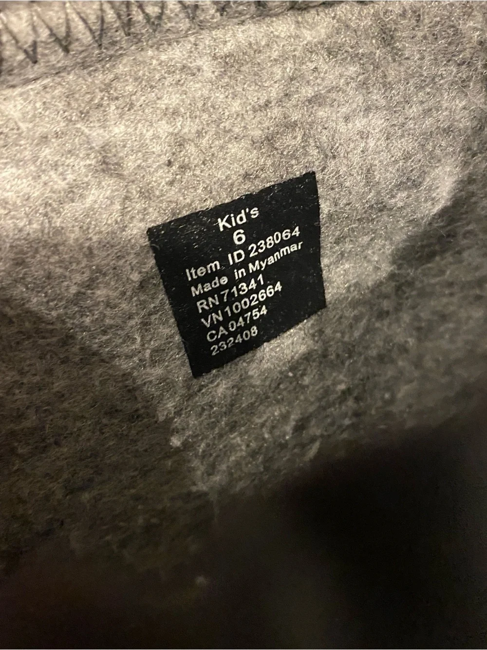 L.L. Bean Kids Black and Gray Insulated Snow Boots Northwoods